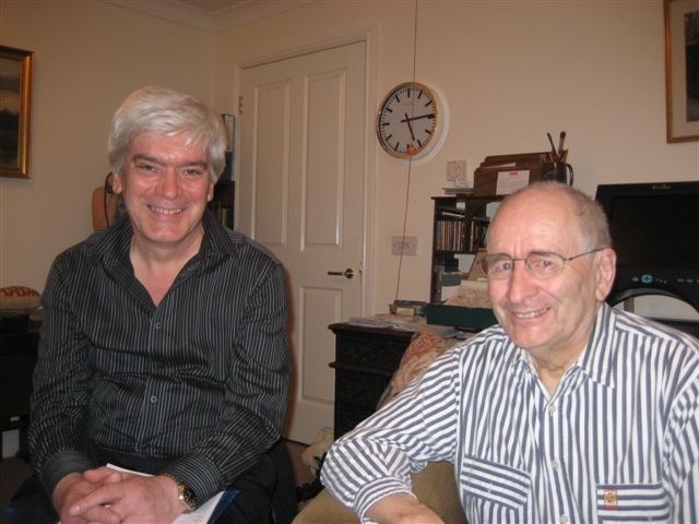 Bernie Andrews with interviewer Mike Dick